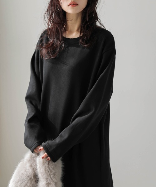 「La-gemme」 長袖ワンピース フリー グレー レディース_画像4