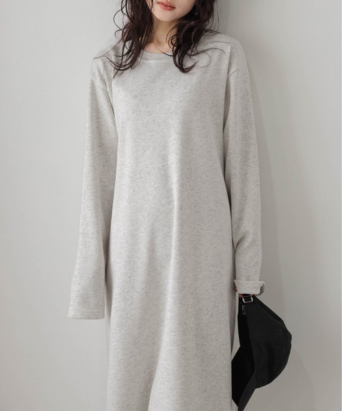 「La-gemme」 長袖ワンピース フリー グレー レディース_画像9