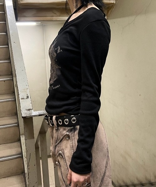 「XU」 長袖カットソー ONE SIZE ホワイト レディース_画像7