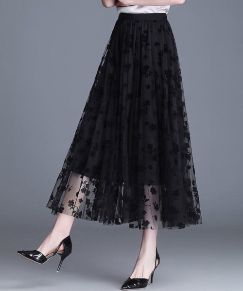 ロング スカート 花柄シアーロングスカート : ZOZOTOWN Yahoo!店