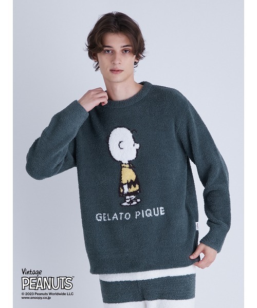 gelato pique（ジェラートピケ） 長袖ニット「PEANUTSコラボ」 MEDIUM