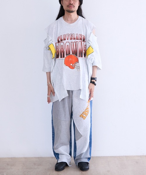 ジーンズ DISCOVERED ”newsed” Sweat x Denim Pants メンズの画像
