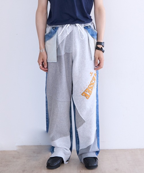 ジーンズ DISCOVERED ”newsed” Sweat x Denim Pants メンズの画像