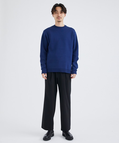 「CITY」 長袖ニット 2 ネイビー メンズ_画像3