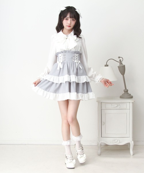 DearMyLove ブラウス シャツ ハートレースフリルたっぷりブラウス