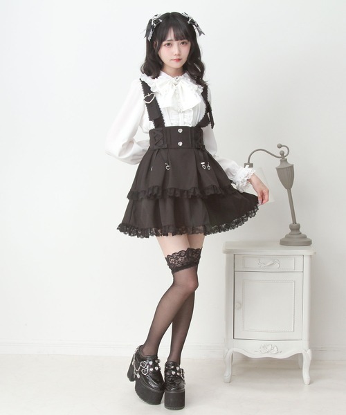 DearMyLove ブラウス シャツ ハートレースフリルたっぷりブラウス