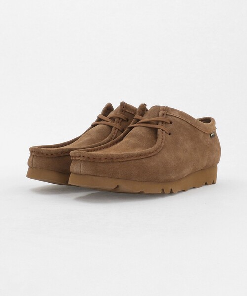 デッキシューズ 「Clarks Originals」Wallabee GTX ワラビー ゴアテックス ブラウン スエード シューズ メンズの画像