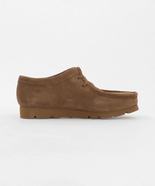 デッキシューズ 「Clarks Originals」Wallabee GTX ワラビー ゴアテックス ブラウン スエード シューズ メンズの画像