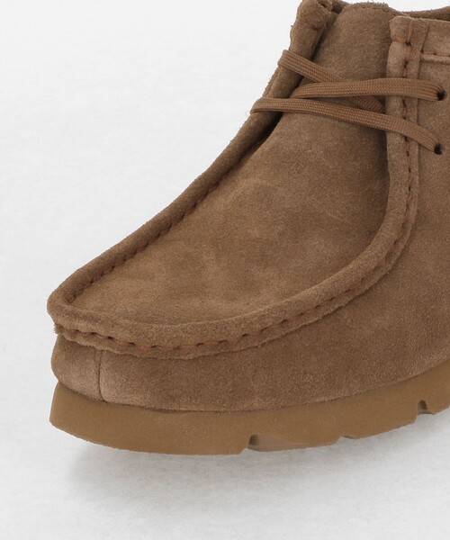 デッキシューズ 「Clarks Originals」Wallabee GTX ワラビー ゴアテックス ブラウン スエード シューズ メンズの画像