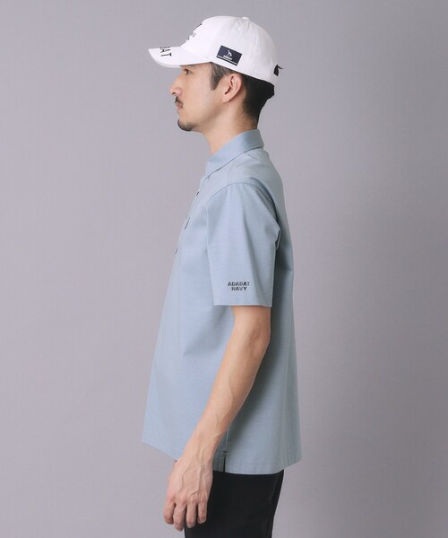 adabat（アダバット） ポロシャツ 半袖 「ADABAT NAVY」接触冷感/抗菌