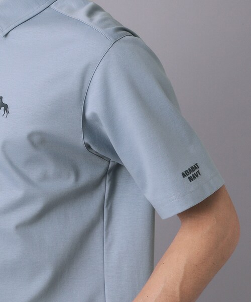 adabat（アダバット） ポロシャツ 半袖 「ADABAT NAVY」接触冷感/抗菌