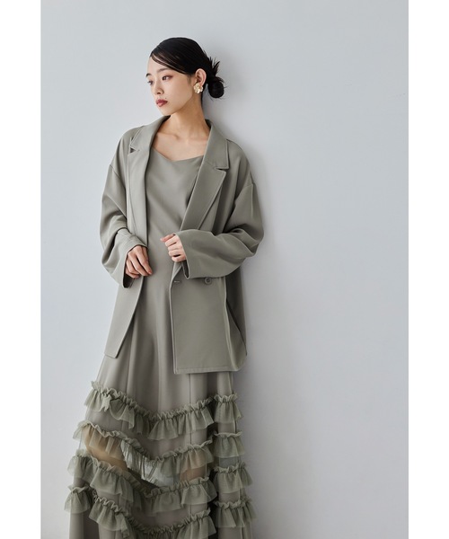 「niana」 コンビワンピース LL チャコール レディースの画像