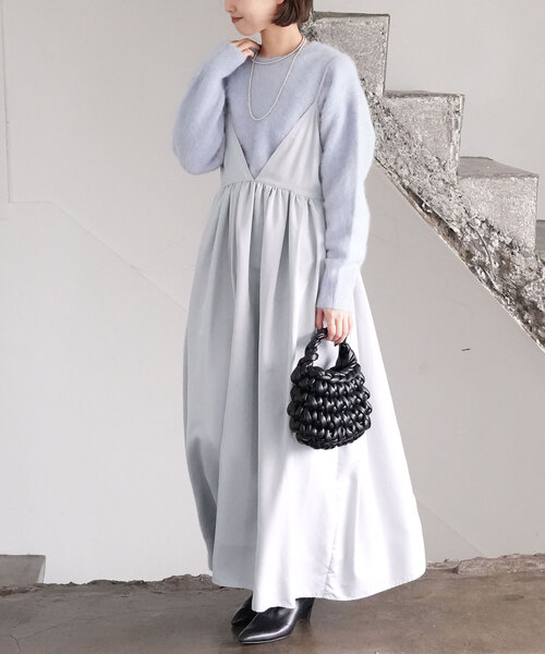 SLOBE IENA（スローブイエナ） キャミソールワンピース 36 ブラック