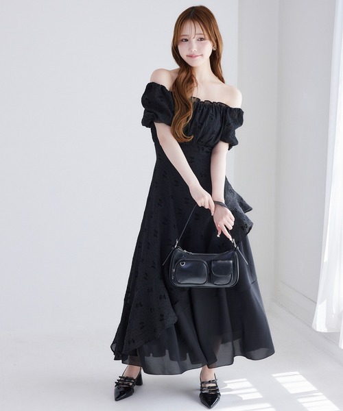 ★新品未使用★【NICE CLAUP】 イレヘムティアードロングワンピース one after another NICE CLAUP ワンピース イレヘムティアードロング