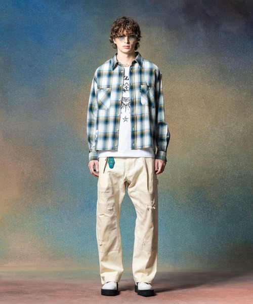 glamb（グラム） 長袖シャツ L ブルー メンズ : ZOZOTOWN Yahoo!店