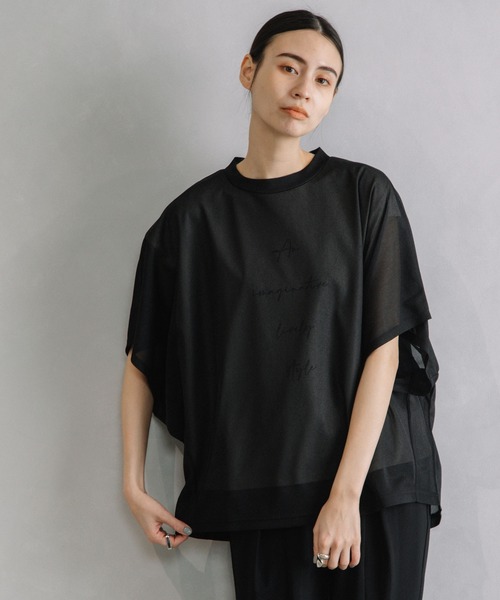 「MARECHAL TERRE」 半袖カットソー MEDIUM ネイビー レディース_画像2