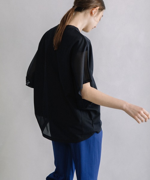 「MARECHAL TERRE」 半袖カットソー MEDIUM ネイビー レディース_画像4