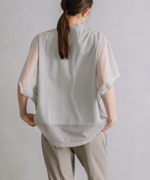 「MARECHAL TERRE」 半袖カットソー MEDIUM ネイビー レディース_画像9