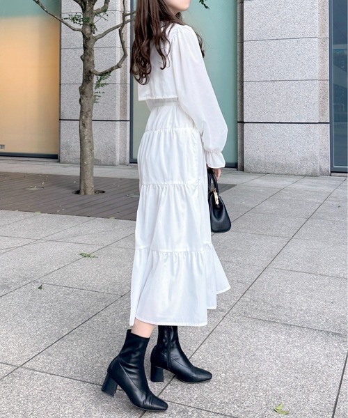 「apres jour」 長袖ワンピース X-LARGE ブルー レディース_画像4