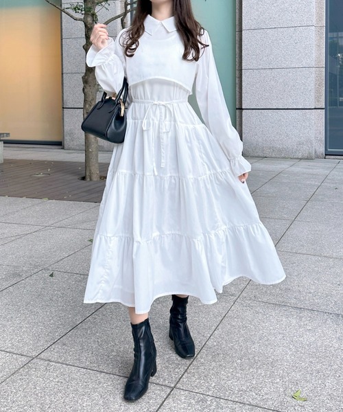 「apres jour」 長袖ワンピース X-LARGE ブルー レディース_画像5