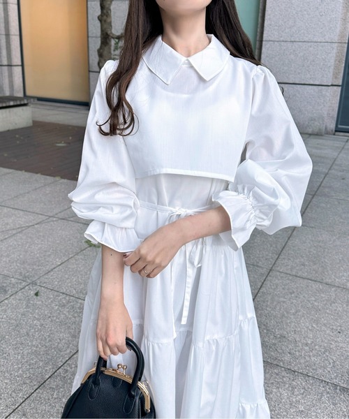 「apres jour」 長袖ワンピース X-LARGE ブルー レディース_画像8