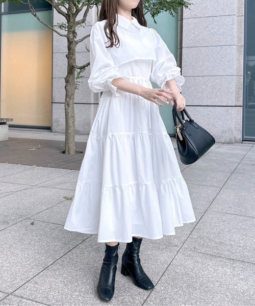 「apres jour」 長袖ワンピース X-LARGE ブルー レディース_画像9