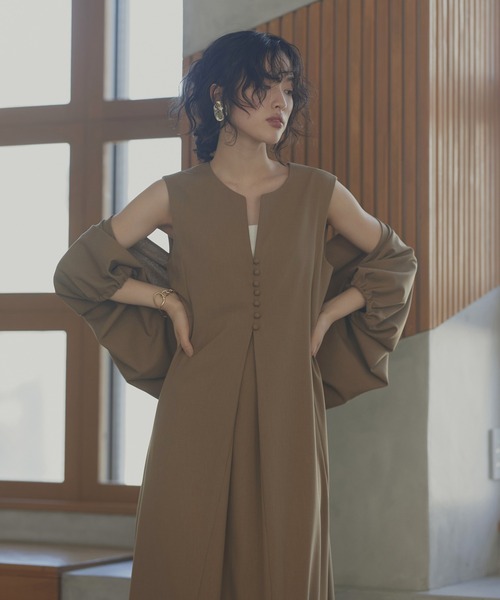 「RUIRUE BOUTIQUE」 コンビワンピース M ブラック レディース_画像2