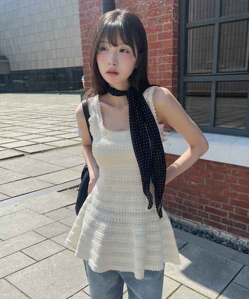 UNE MANSION（ユヌマンション） タンクトップ ノースリーブ レイヤード