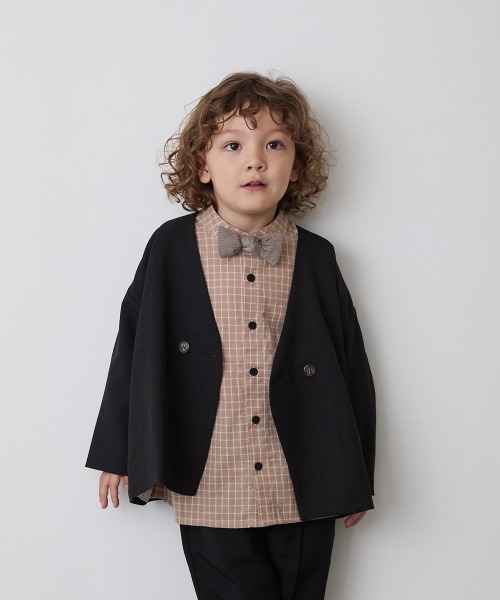 「riziere」 「KIDS」長袖シャツ 90 ブラウン キッズ_画像3