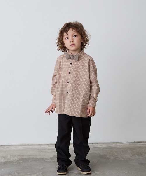 「riziere」 「KIDS」長袖シャツ 90 ブラウン キッズ_画像6