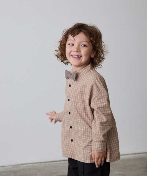 「riziere」 「KIDS」長袖シャツ 90 ブラウン キッズ_画像8