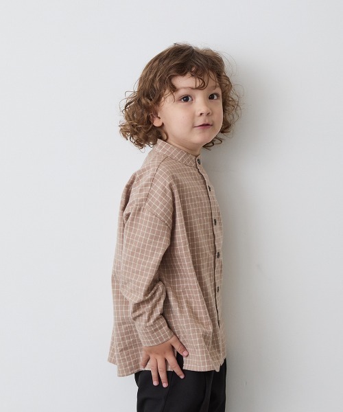 「riziere」 「KIDS」長袖シャツ 90 ブラウン キッズ_画像9