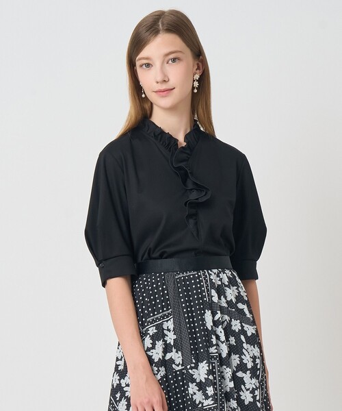 ANAYI（アナイ） tシャツ スムースフリルプルオーバー レディース 
