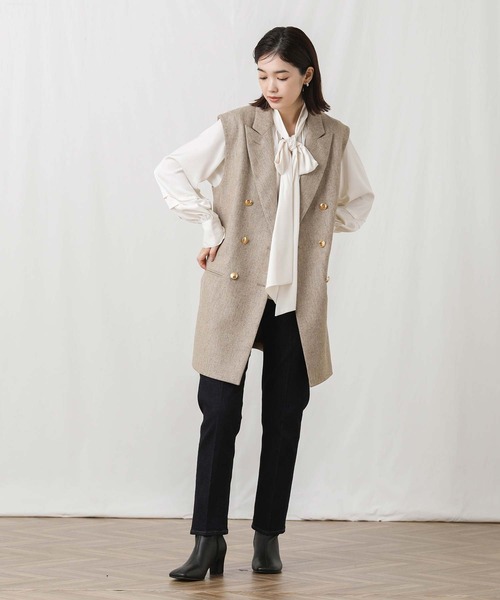 「Gready Brilliant」 「Aude F」長袖ブラウス 38 アイボリー レディース_画像3