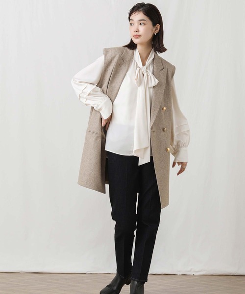 「Gready Brilliant」 「Aude F」長袖ブラウス 38 アイボリー レディース_画像9