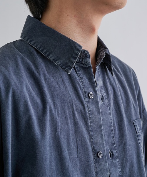 「epnok」 半袖シャツ LARGE インディゴブルー メンズ_画像7