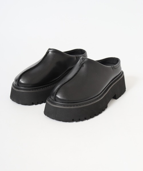 「FUNALIVE」 「L.B.Evans」フラットサンダル 25cm ブラック レディース_画像2