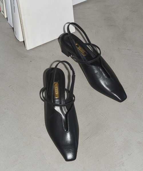 「GRISE」 ヒールサンダル 22.5cm ブラック レディース_画像2
