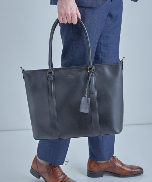 【新品未使用】SEEKER 別注ムラレザー 2WAYトートバッグ MEN'S BIGI（メンズビギ） トートバッグ 「SEEKER/シーカー」別注
