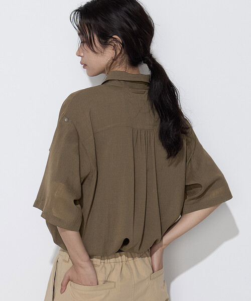 COMME CA（コムサ） リネンシャツ ブラウス シャツ 夏 「セットアップ