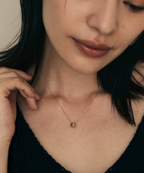 COCOSHNIK（ココシュニック） ネックレス K10ダイヤモンド ダブル