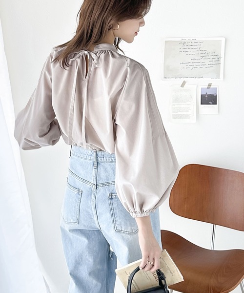 「classicalelf」 長袖ブラウス LARGE ブルー レディース_画像6