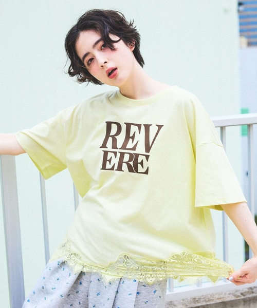 niko and…（ニコアンド） tシャツ 裾レースプリントアソートTシャツ