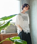tシャツ 裾レースプリントアソートTシャツ レ...の詳細画像2