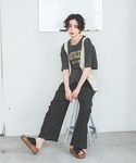 tシャツ 裾レースプリントアソートTシャツ レ...の詳細画像3