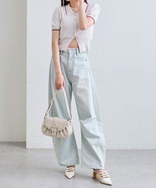 「OLIVE des OLIVE」 デニムパンツ SMALL サックスブルー レディース_画像2