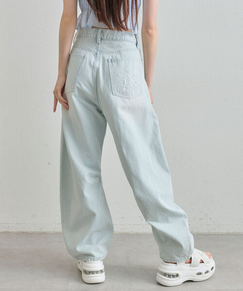 「OLIVE des OLIVE」 デニムパンツ SMALL サックスブルー レディース_画像8