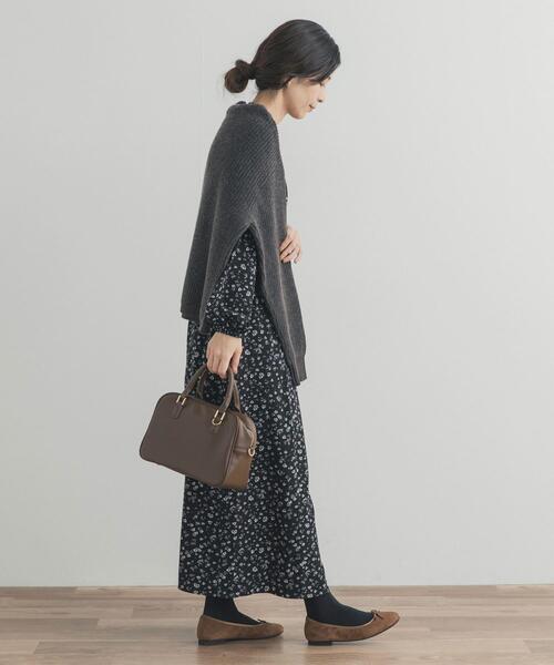 極美品 アーバンリサーチドアーズ ドロスト ロングシャツワンピース 黒 長袖 URBAN RESEARCH DOORS（アーバンリサーチドアーズ） 長袖ワンピース