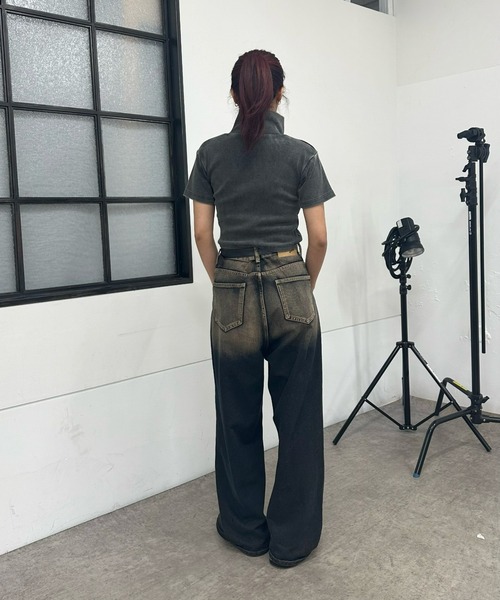 「WHO'S WHO gallery」 半袖カットソー FREE ブラック レディース_画像7