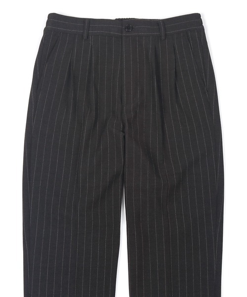 LANVIN スラックス LANVIN en Bleu スラックス ストライプ 2タック イージースラックス